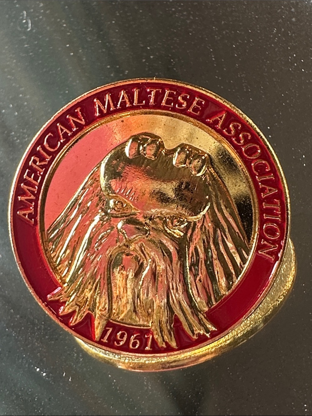 Vintage Monogram InternationalAmerican Maltese Association Enamel Pin 1961